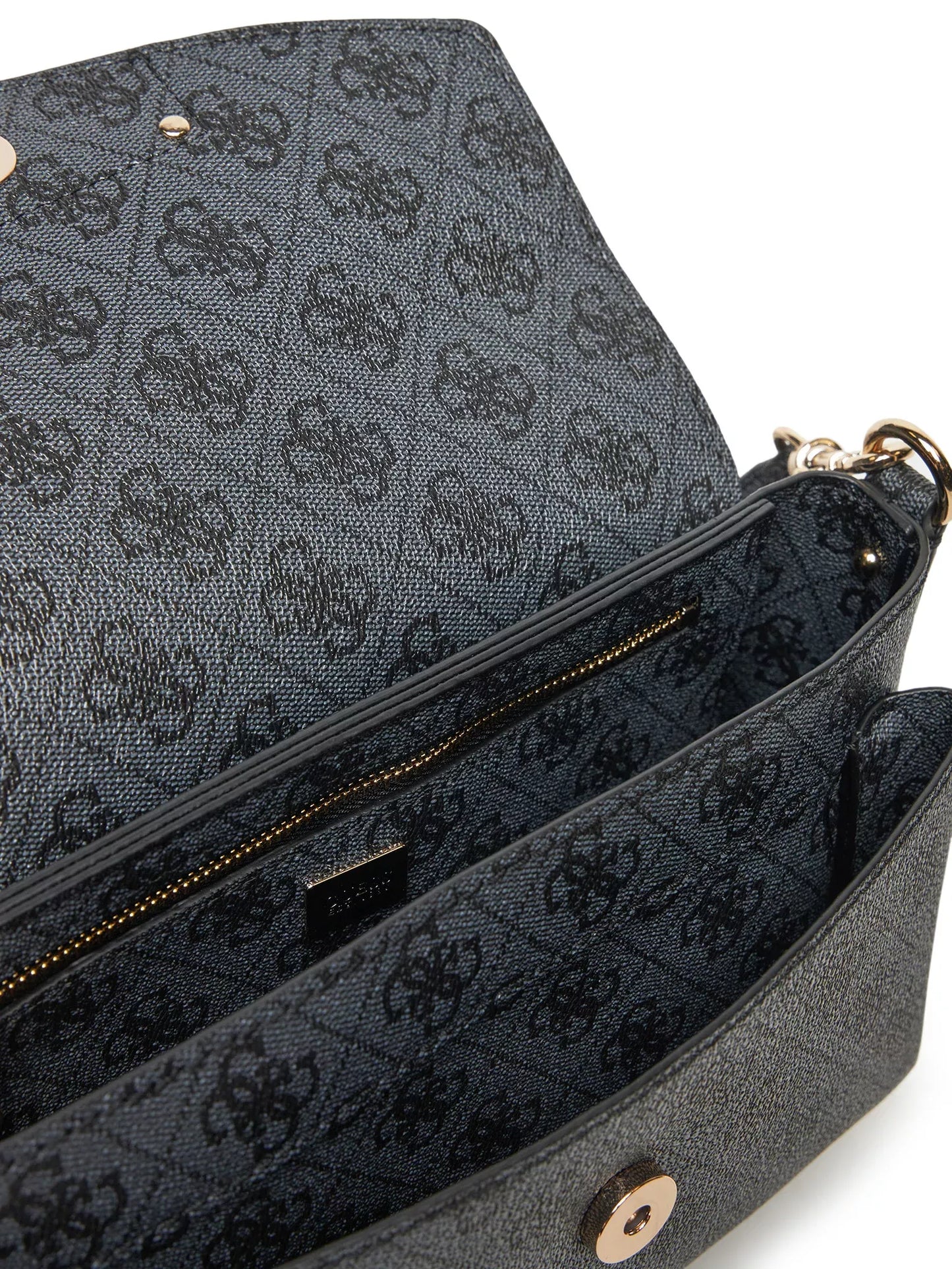 GUESS Women’s Grey Printed Handbag – Elegant Fall/Winter Everyday Bag