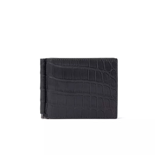 Bottega Veneta Black Crocodile Leather Wallet – Timeless Luxury in Your Pocket
