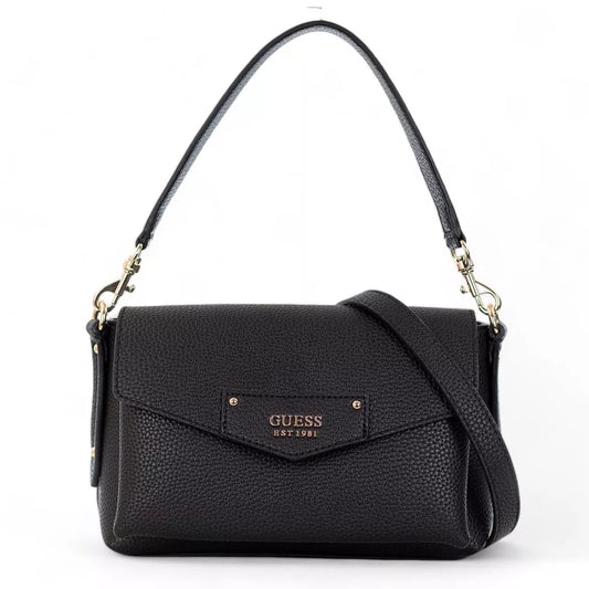 Guess Women’s Black Handbag with Detachable Shoulder Strap – Elegant Fall/Winter Essentia