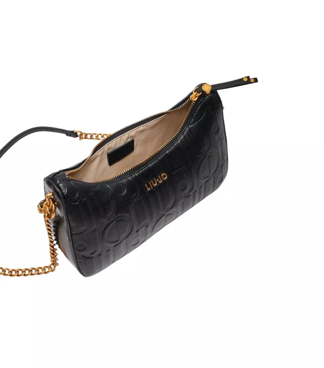 Liu Jo Women’s White/Black Print Bag with Zip Fastening