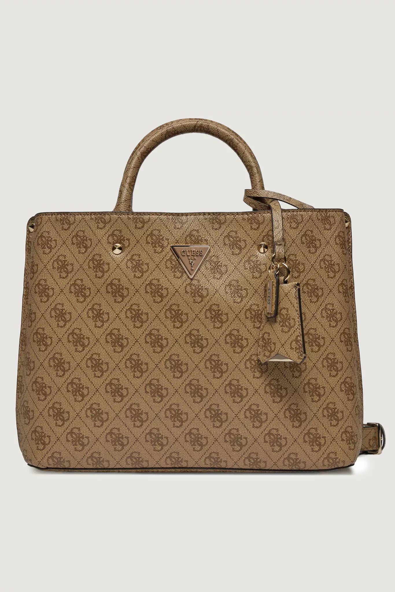 Guess Women’s Beige Printed Bag – Chic Designer Handbag for Everyday Elegance