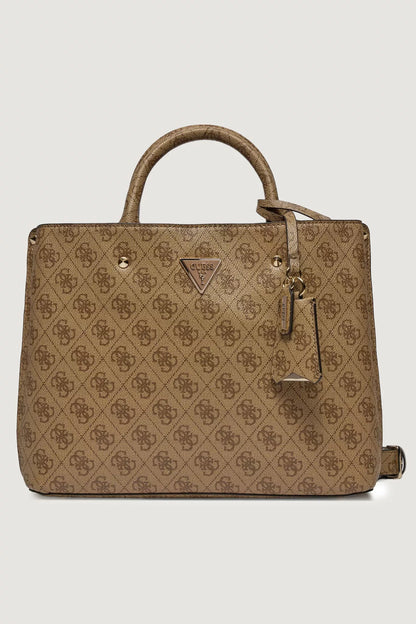 Guess Women’s Beige Printed Bag – Chic Designer Handbag for Everyday Elegance