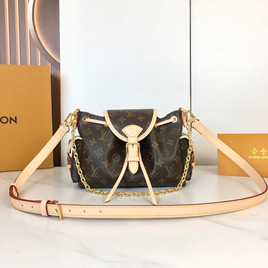 Louis Vuitton Monogram Drawstring Crossbody | Versatile Bucket Style Flap Bag