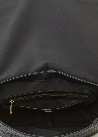 Love Moschino Black Shoulder Bag – Elegant Clip Closure