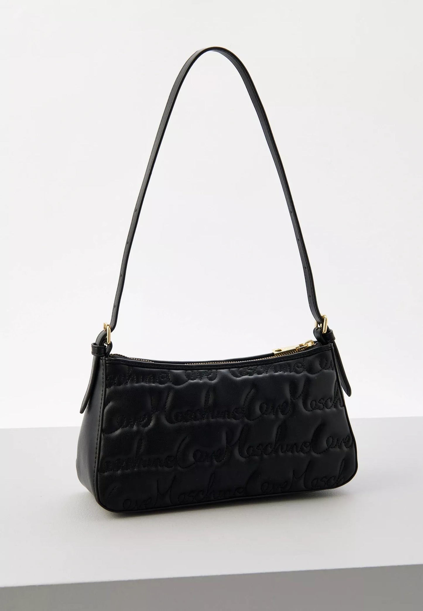 Love Moschino Women’s Black Handbag – Elegant Plain Zip Closure