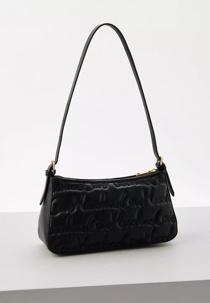 Love Moschino Women’s Black Handbag – Elegant Plain Zip Closure