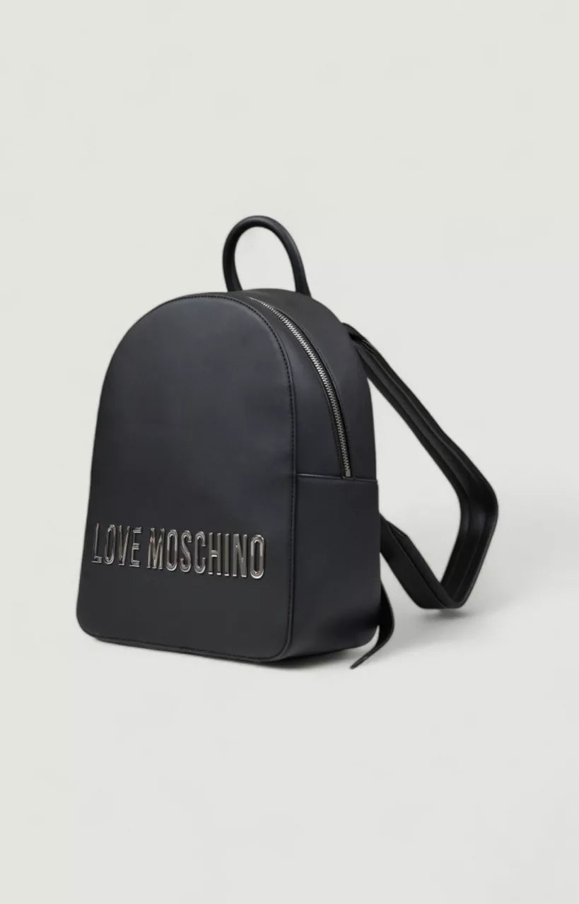 Love Moschino Women’s Minimalist Plain Rucksack with Zip – Modern, Lightweight & Stylish