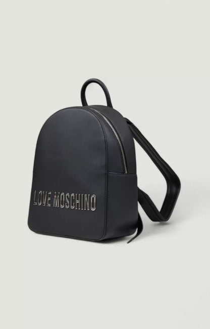 Love Moschino Women’s Minimalist Plain Rucksack with Zip – Modern, Lightweight & Stylish