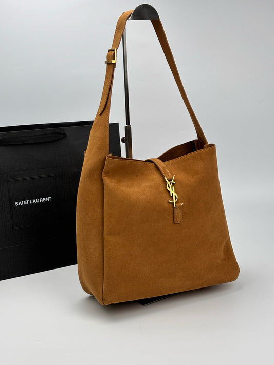 Saint Laurent Le 5 à 7 Supple Hobo Bag in Suede