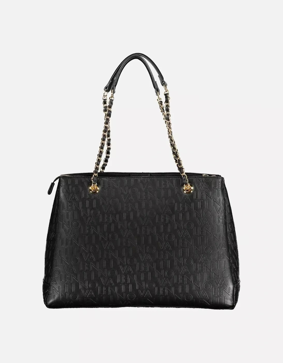 Valentino Chain Shoulder Bag with Logo and Dual Compartments