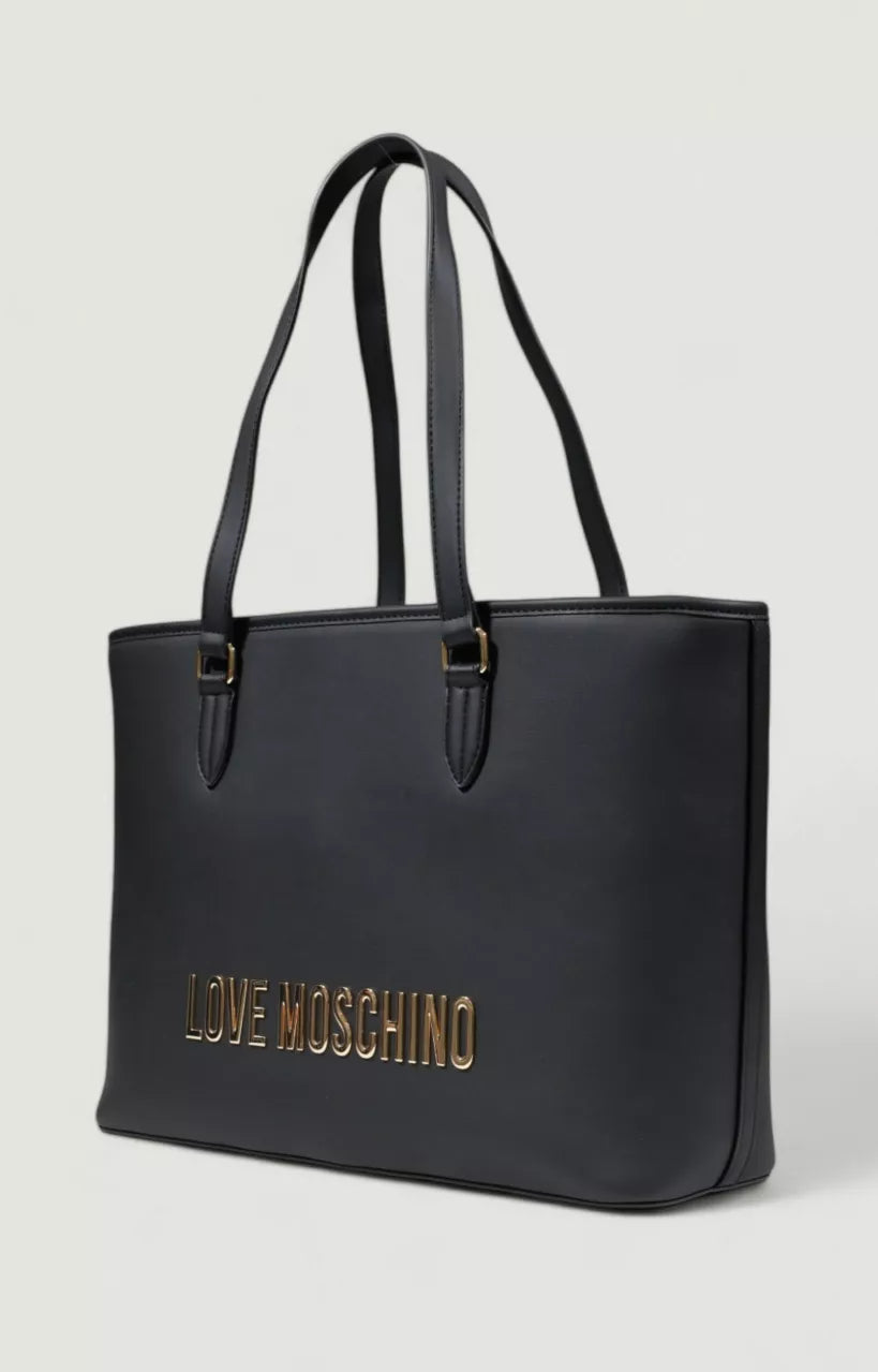 Love Moschino Women’s Plain Handbag – Minimalist Chic Faux Leather