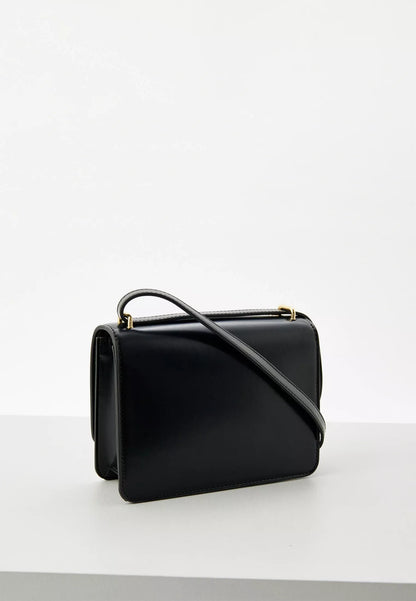 Love Moschino Women’s Black Shoulder Bag – Elegant Clip Closure