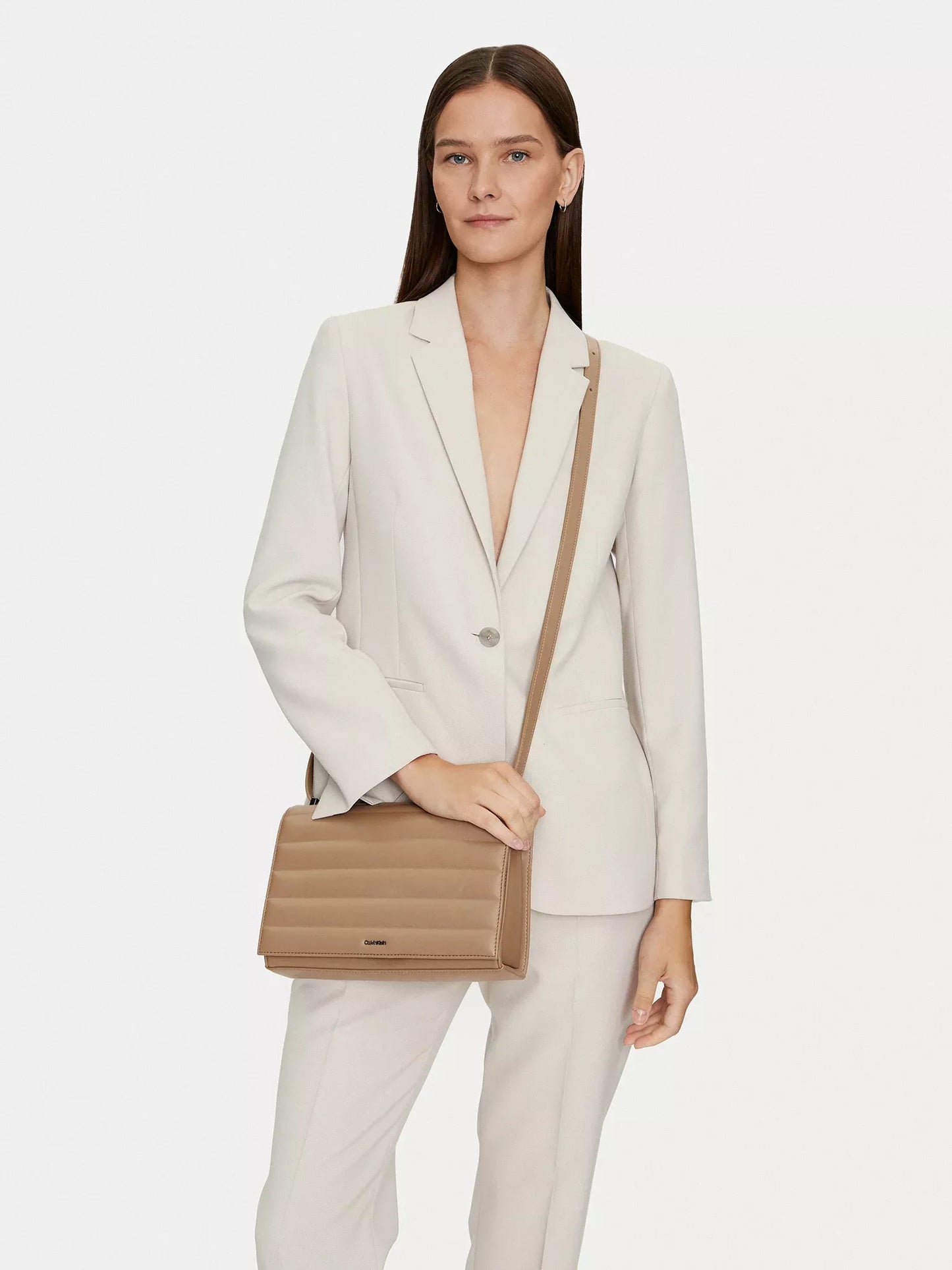 Calvin Klein Women’s Premium Polyurethane Handbag – Fall/Winter Collection | Elegant & Spacious Everyday Bag