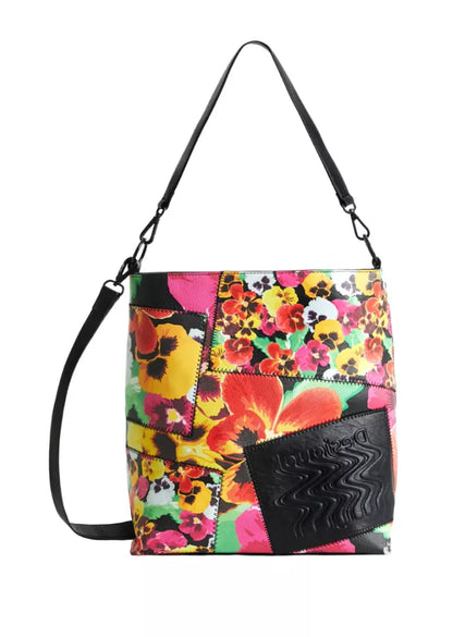Desigual Black Handbag with Adjustable Strap & Sleek Logo Detail