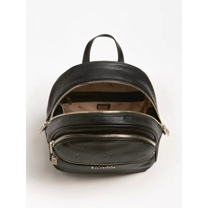 Guess Women’s Black Rucksack – Stylish Backpack with Zip Fastening & Front Pockets