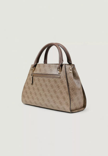 Guess Women’s Beige Handbag – Chic Shoulder Bag with Printed Design