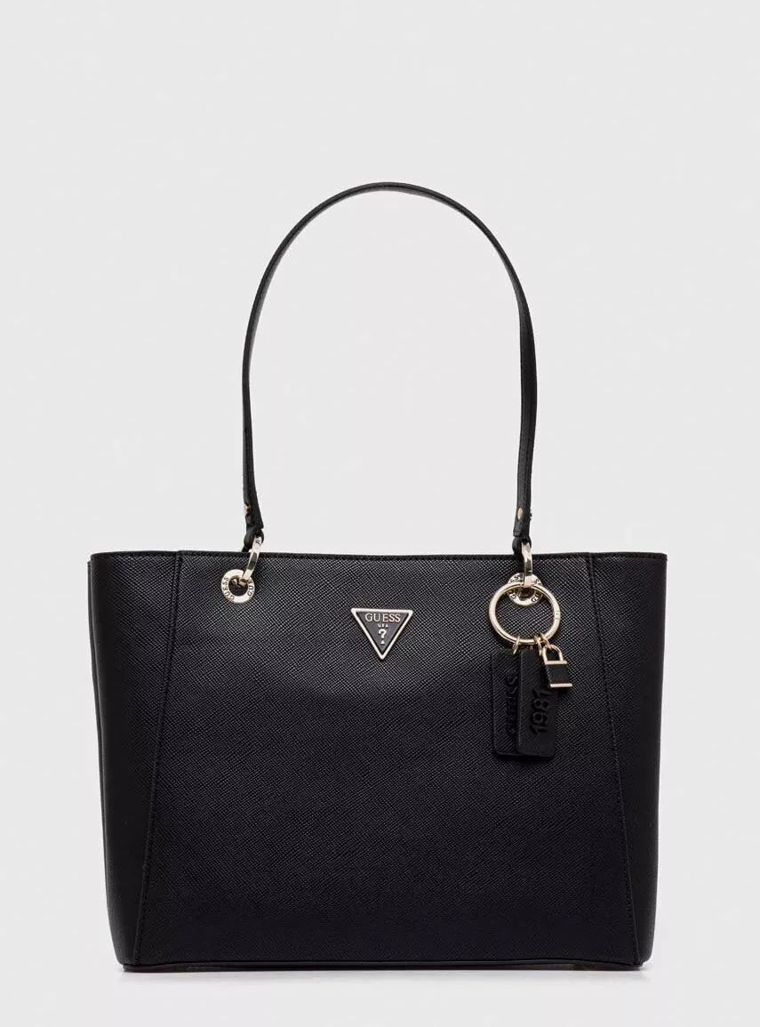 Guess Women’s Black Zip-Closure Handbag – Fall/Winter Chic & Practical