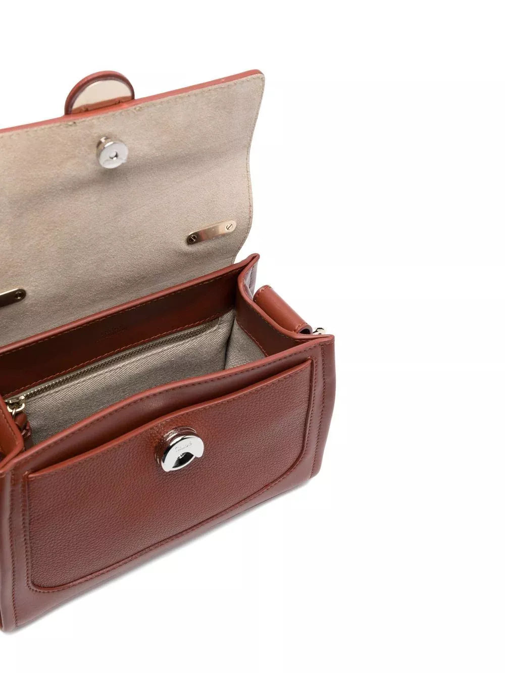 Chloé Tess Handbag – Calfskin Leather, Gold Hardware, Versatile Shoulder & Top Handle