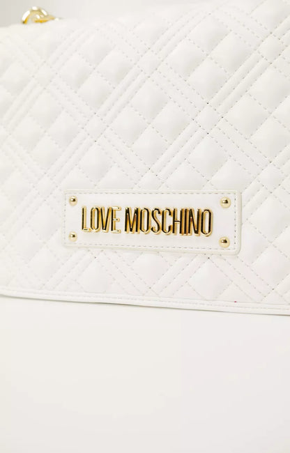 Love Moschino Women’s White Bag – Elegant & Chic Faux Leather