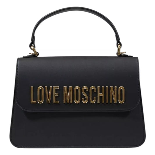 Love Moschino Women’s Black Handbag with Clip Fastening