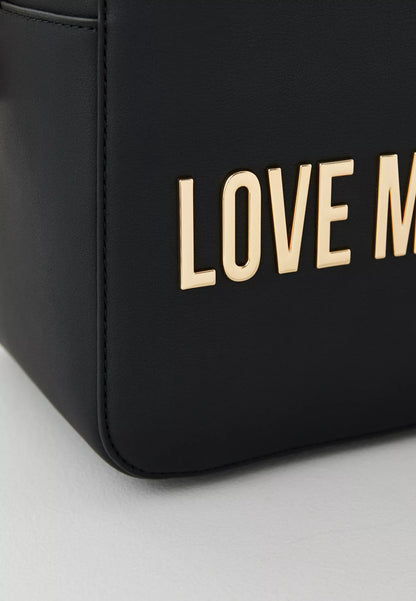 Love Moschino Women’s Black Faux Leather Rucksack – Chic & Functional