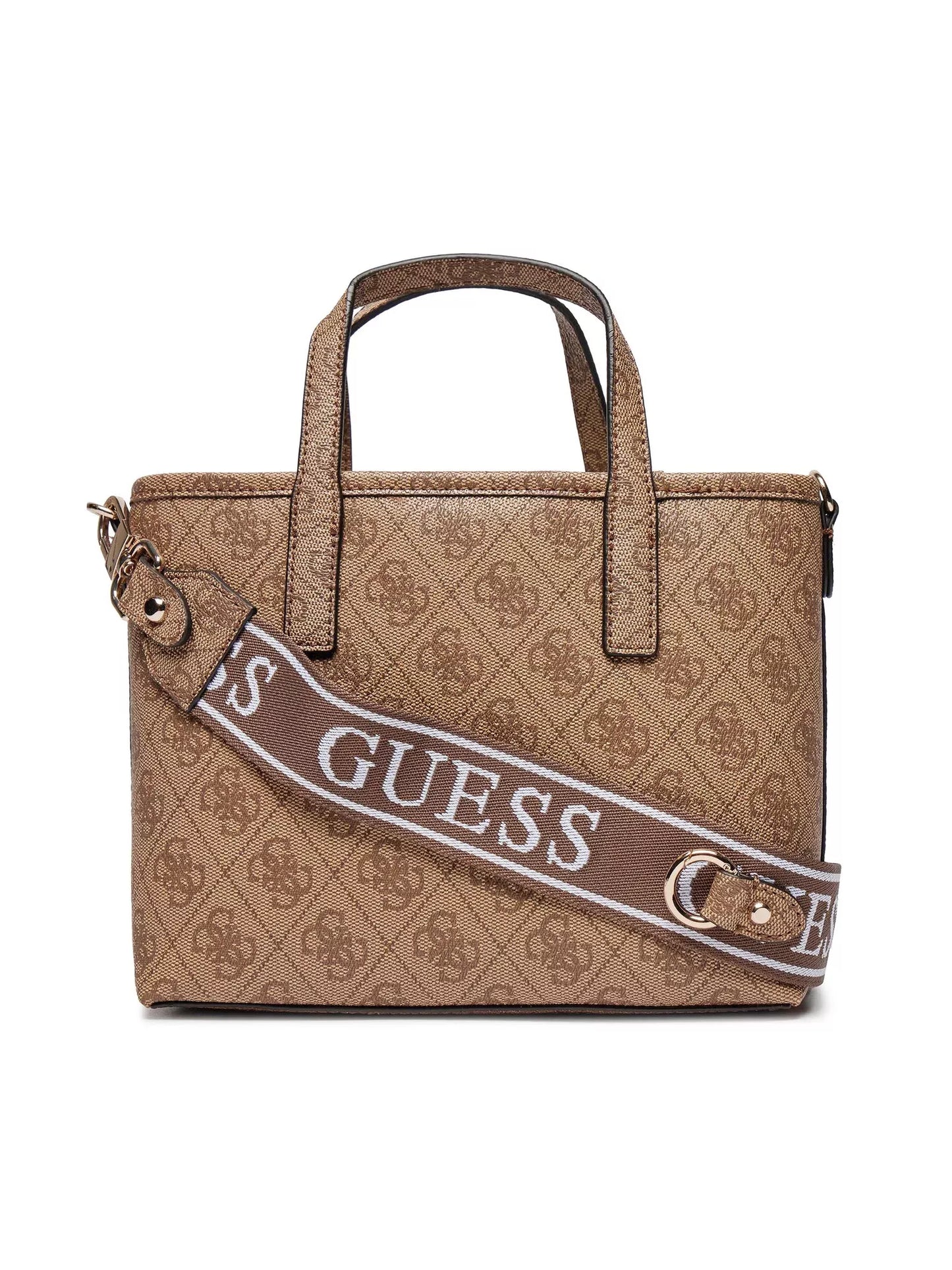 Guess Women’s Beige Printed Handbag with Shoulder Strap – Stylish & Versatile Everyday Bag