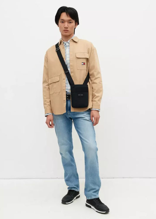 Tommy Hilfiger Men’s Recycled Polyester Bag – 90% Recycled, 10% Polyurethane, Fall/Winter Bag