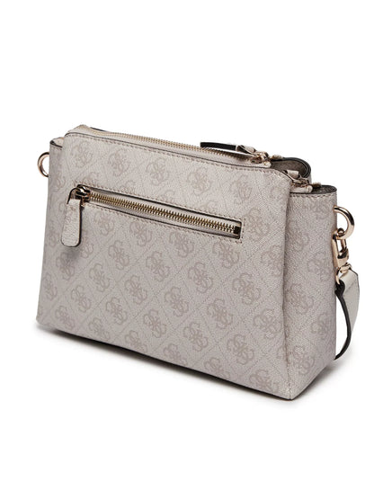 Guess Women’s Pink Printed Handbag with Detachable Shoulder Strap – Stylish & Versatile