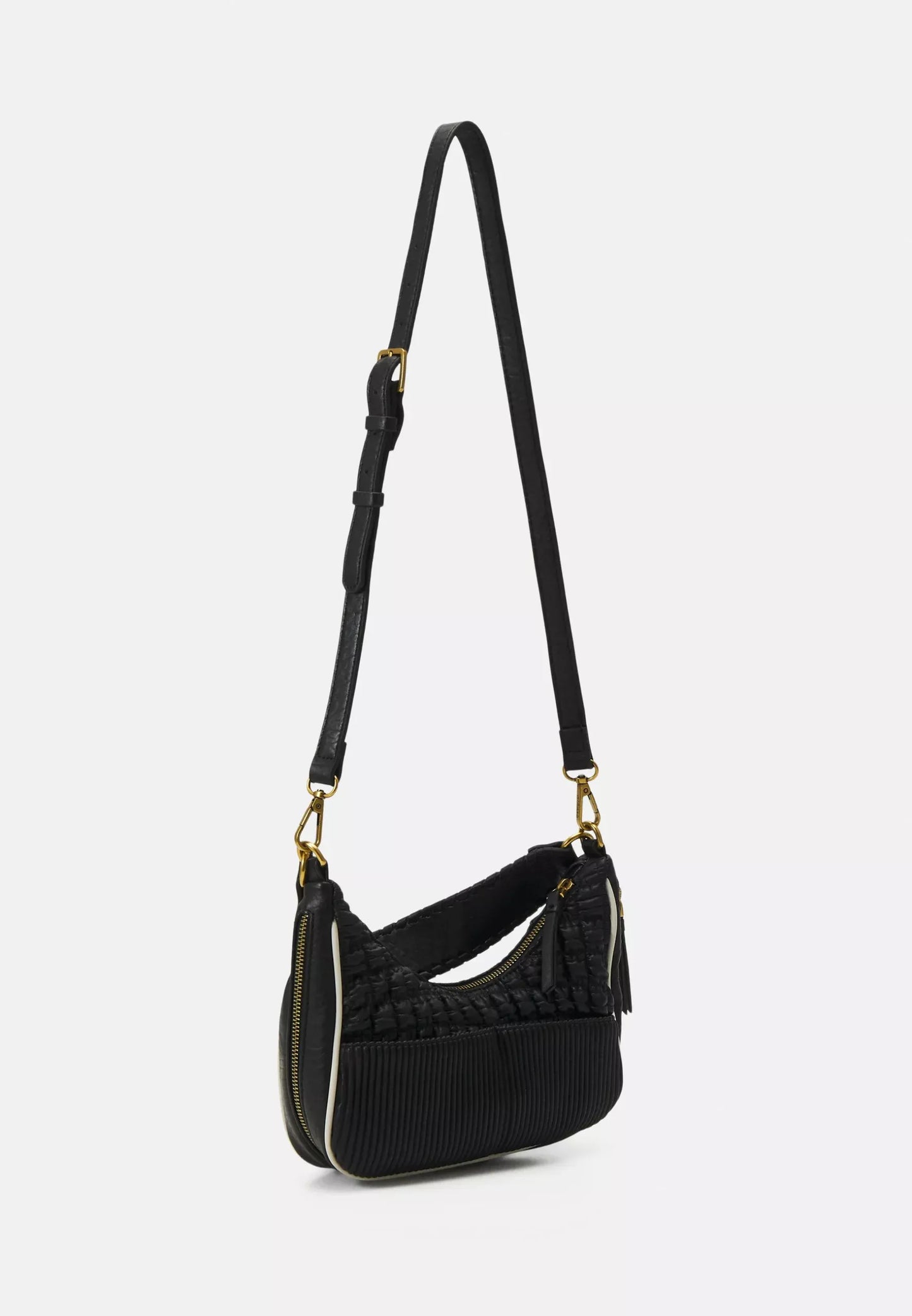 Desigual Black and White Bag with Adjustable Strap and Stylish Details