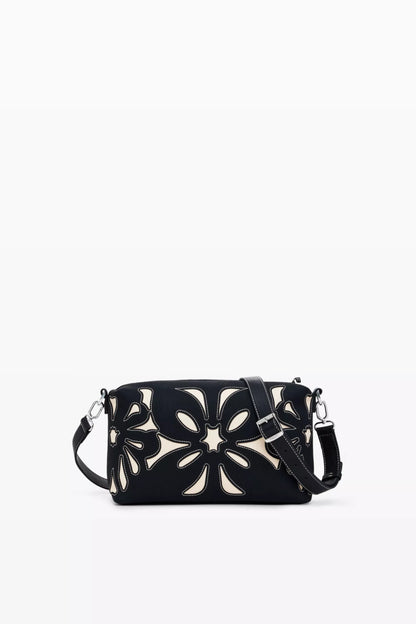 Desigual Women’s Black Handbag with Shoulder Strap – Artistic Fall/Winter Designer Bag
