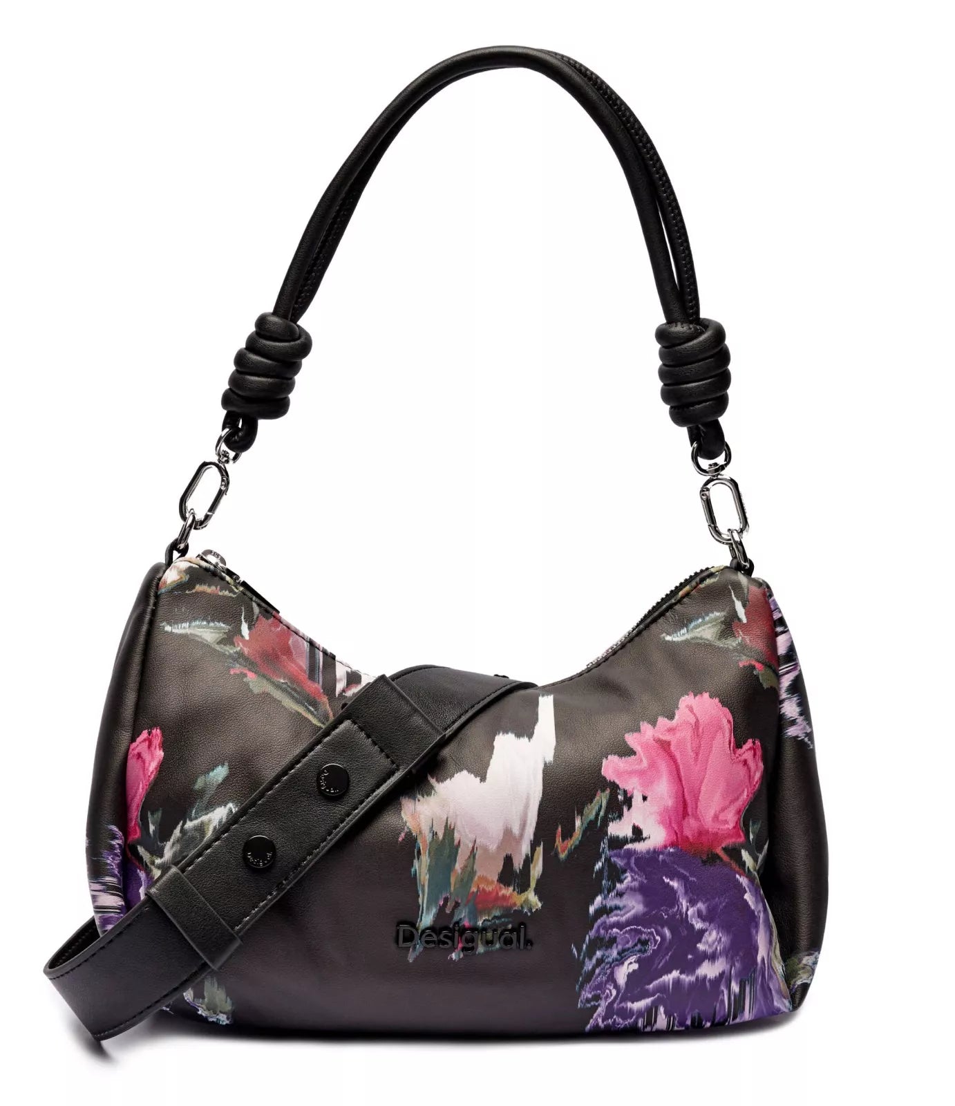 Desigual Women’s Floral Black Handbag with Shoulder Strap