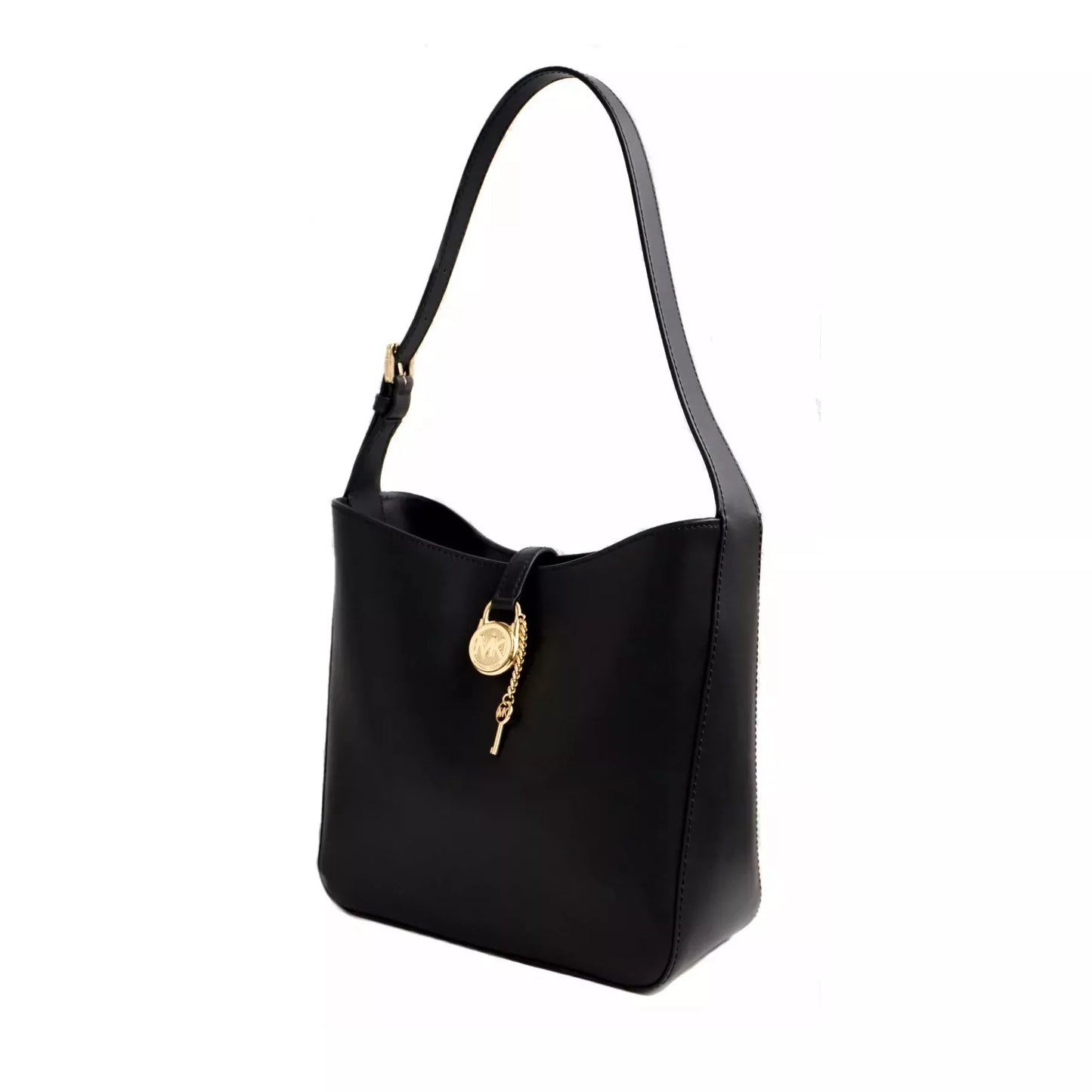 Michael Kors Women’s Black Handbag – Automatic Button Closure, Inside Pocket, Compact Everyday Design