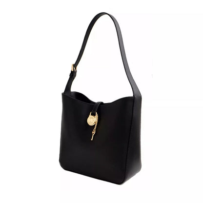 Michael Kors Women’s Black Handbag – Automatic Button Closure, Inside Pocket, Compact Everyday Design