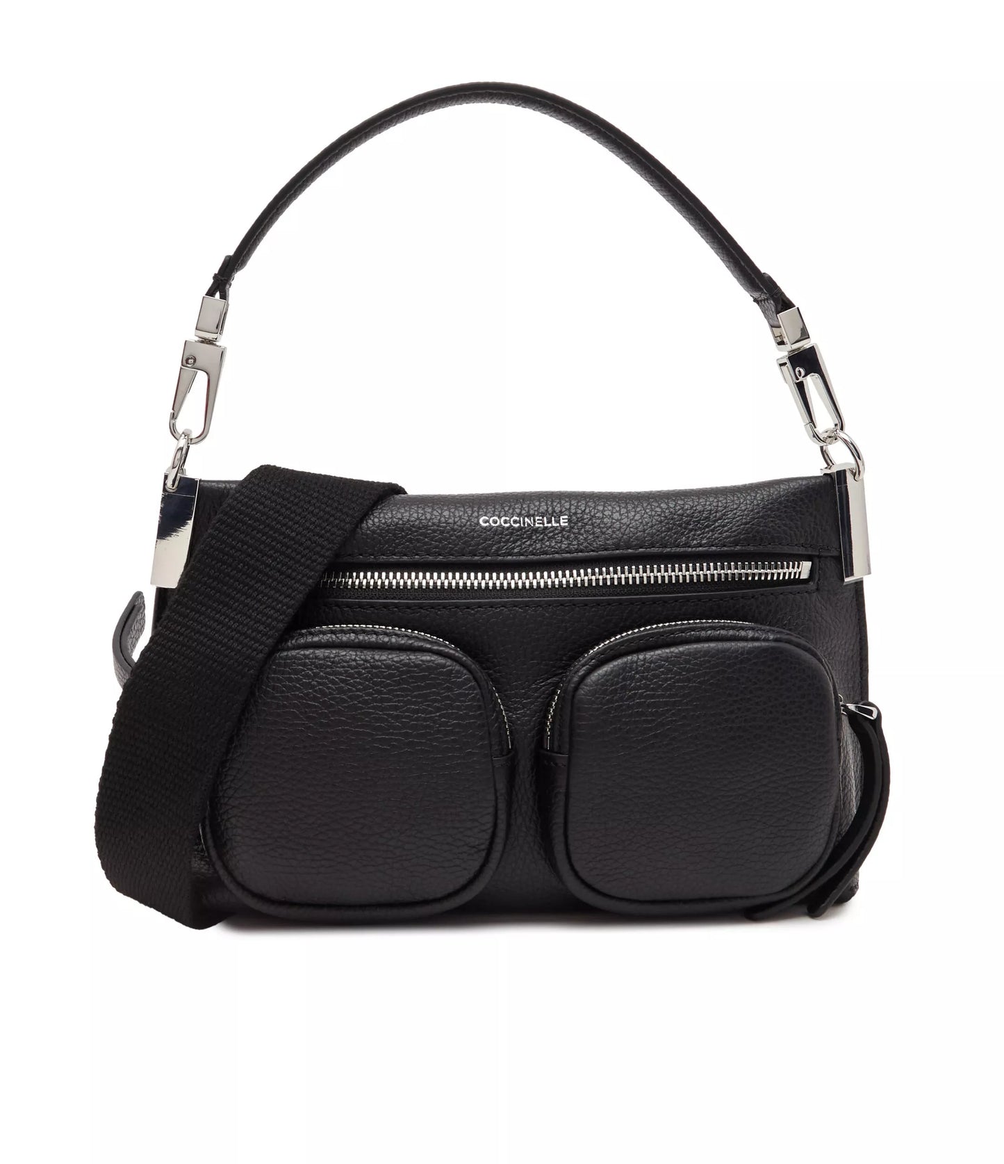 Coccinelle Women’s Black Leather Zip-Top Bag