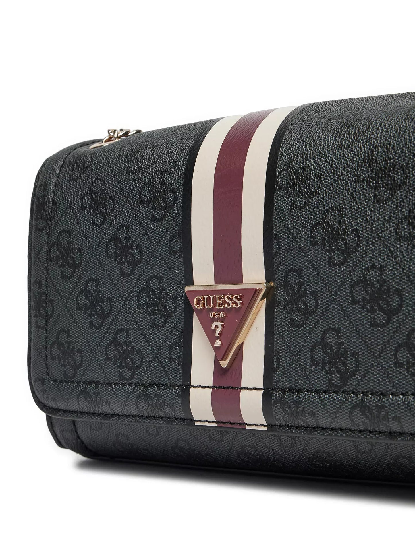 Guess Women’s Black Shoulder Bag – Elegant PU Leather Handbag for Fall & Winter