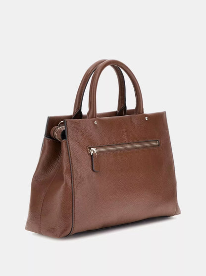 Guess Women’s Brown Zip-Closure Handbag – Stylish, Durable & Perfect for Fall/Winter