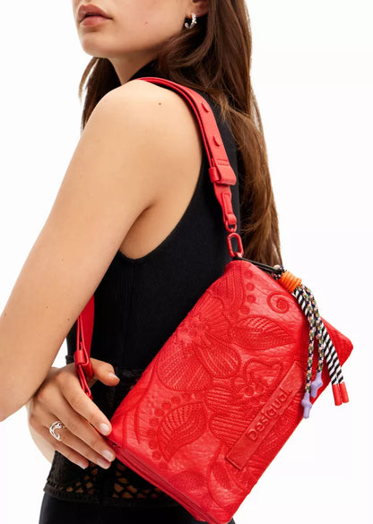 Desigual Adjustable Shoulder Bag with Multiple Compartments & Stylish Contrast Details