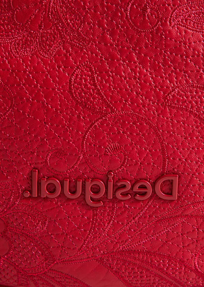 Desigual Expandable Red Handbag – Adjustable Strap & Logo Detail