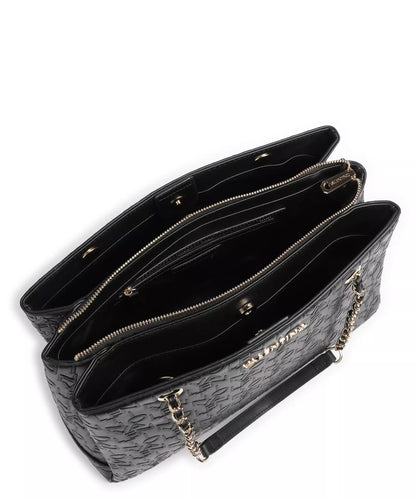 Valentino Chain Shoulder Bag with Logo and Dual Compartments
