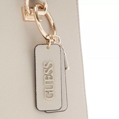 Guess Women’s Beige Handbag with Adjustable Shoulder Strap – Spring/Summer Chic