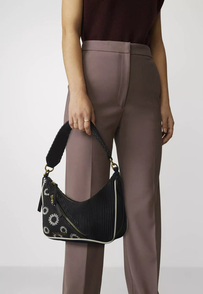 Desigual Black and White Bag with Adjustable Strap and Stylish Details