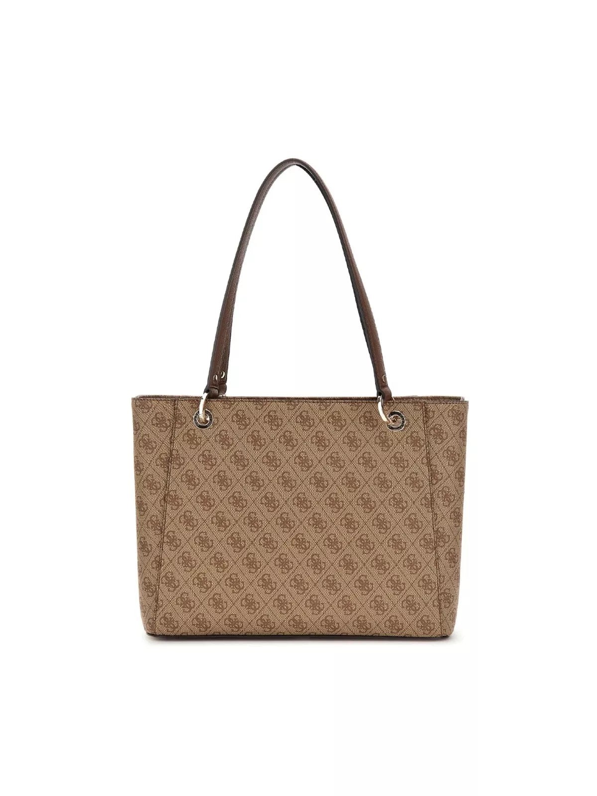 GUESS Women’s Beige Print Handbag – Elegant Fall/Winter Tote