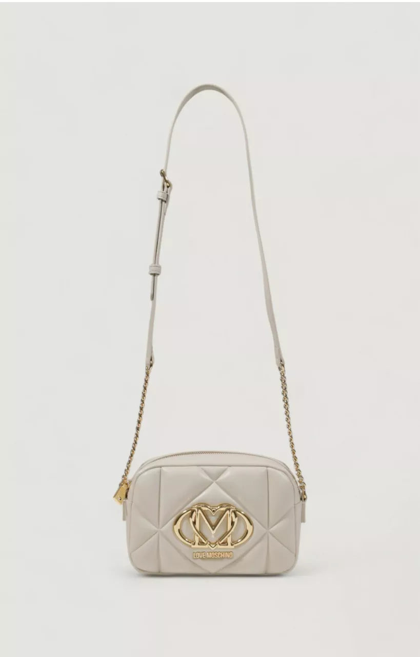 Love Moschino Women’s Handbag – Sleek Plain Design with Zip Closure