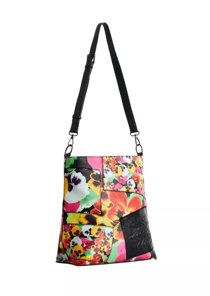 Desigual Black Handbag with Adjustable Strap & Sleek Logo Detail