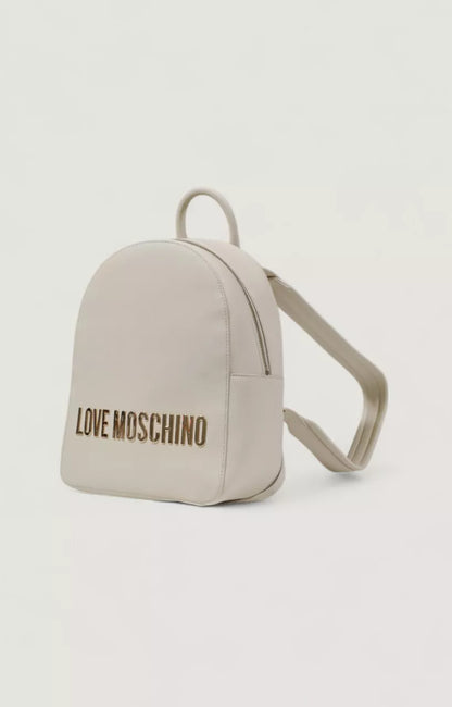 Love Moschino Women’s Minimalist Plain Rucksack with Zip – Modern, Lightweight & Stylish