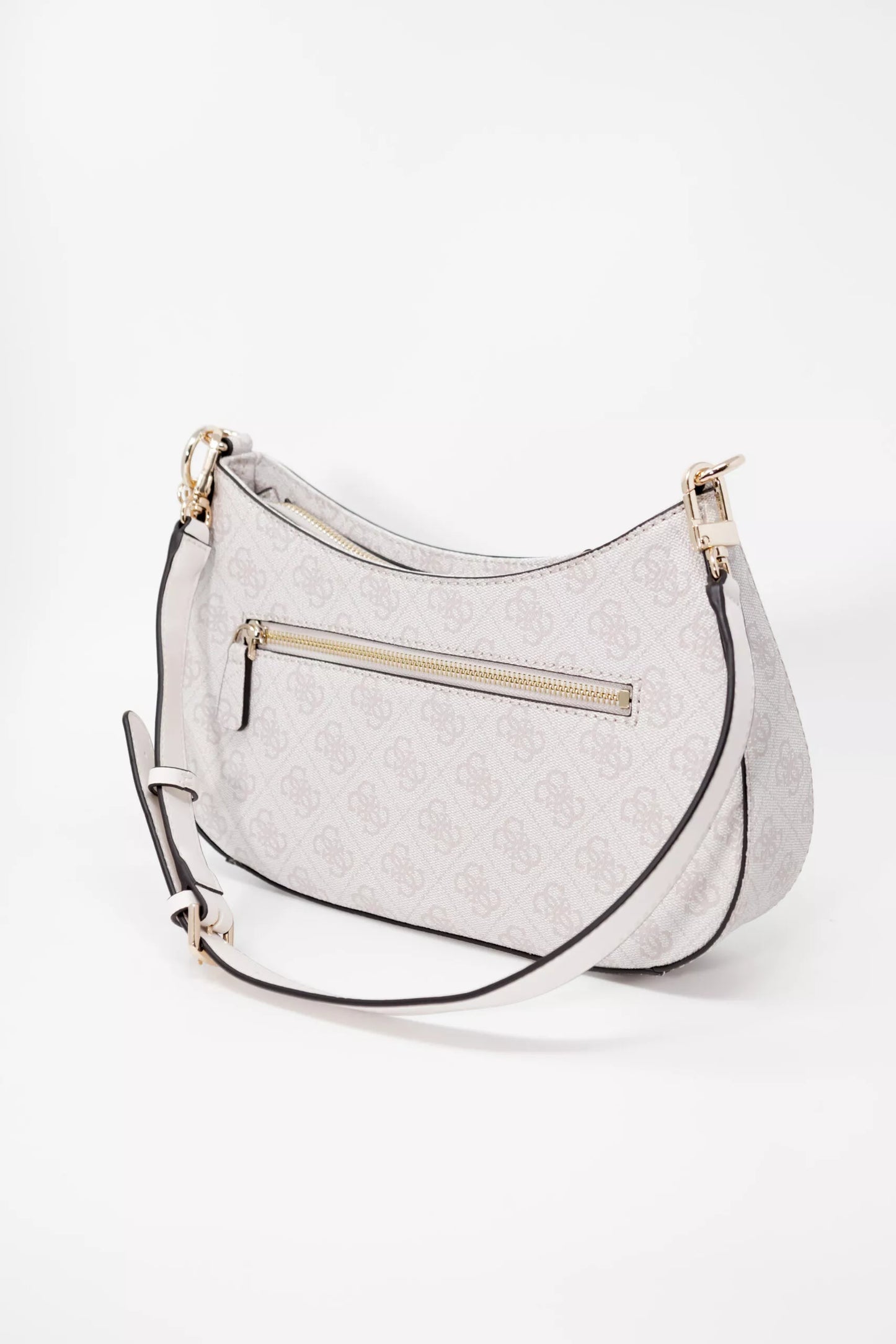 Guess Women’s Beige Printed Shoulder Bag – Elegant PU Leather Fall/Winter Handbag