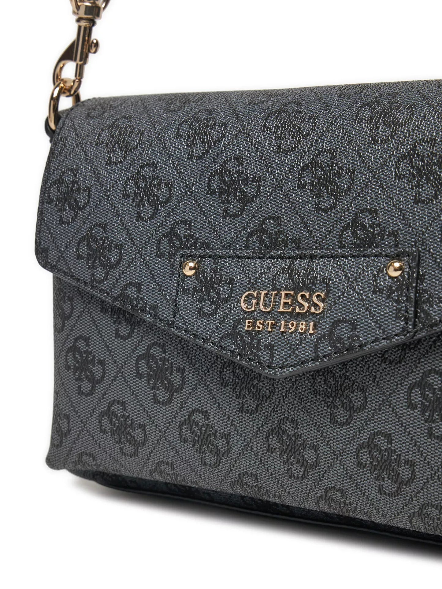 GUESS Women’s Grey Printed Handbag – Elegant Fall/Winter Everyday Bag