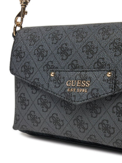 GUESS Women’s Grey Printed Handbag – Elegant Fall/Winter Everyday Bag