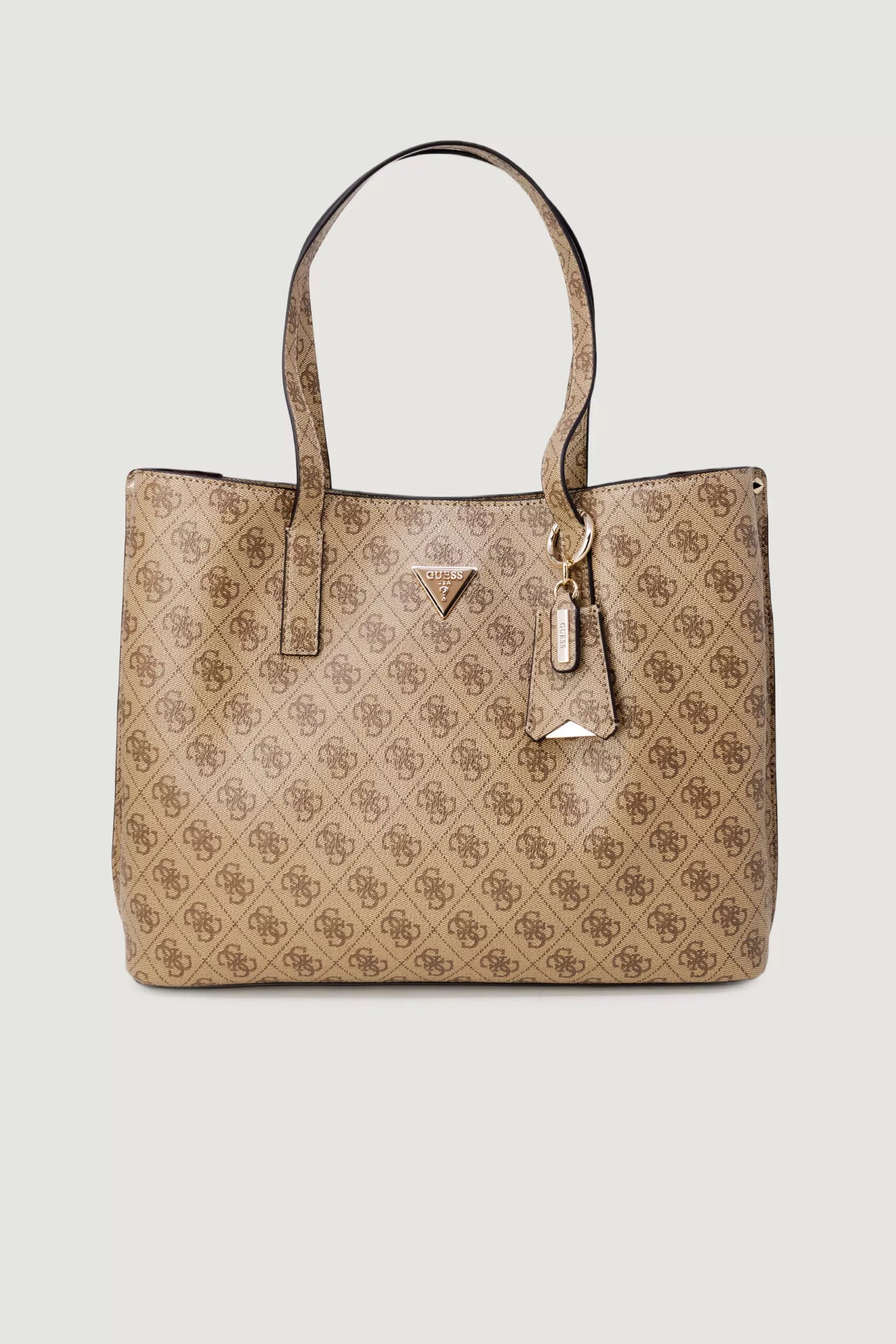 Guess Women’s Beige Printed Handbag – Chic Fall/Winter Essential
