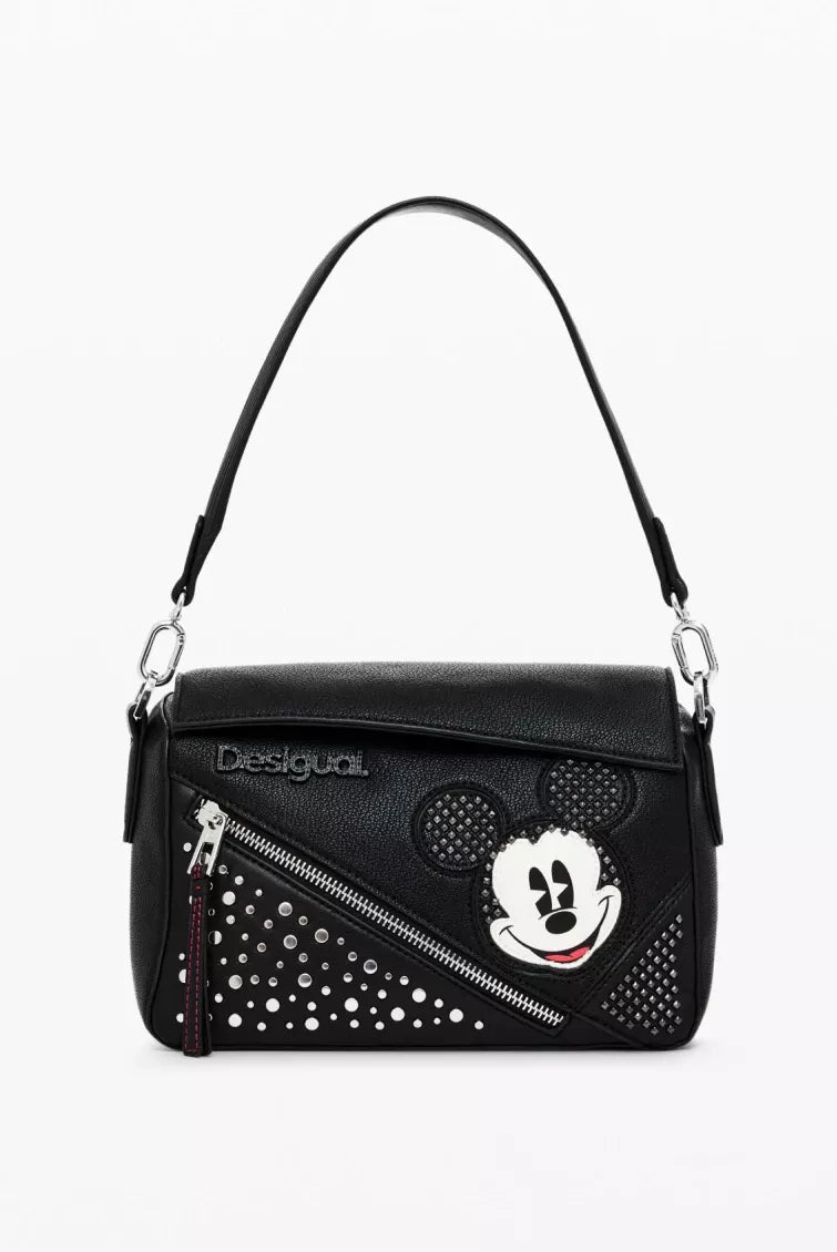 Desigual Women’s Black Print Handbag with Adjustable Shoulder Strap – Fall/Winter Chic